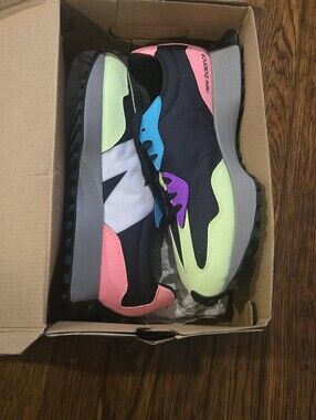 NEW New Balance 327 MS327EA Neon Colorblock Sneakers Men's Size 10.5